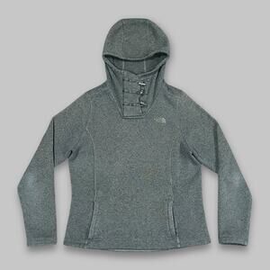 The North Face Women’s Gray Funnel Neck Fleece Hoodie - Size Large